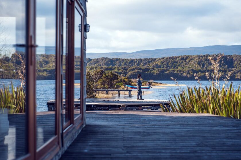 Hotel frente al Lago Cucao en Chiloe